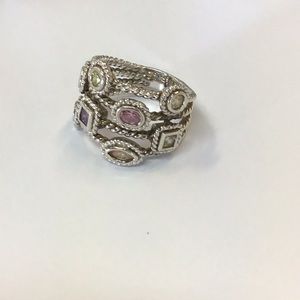 Joseph Esposito Sterling Silver Rainbow Cable Ring Size 6